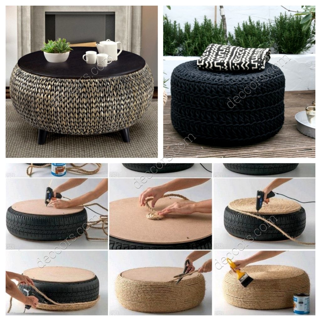Cam Balkon Dekorasyonu Lastik Sehpa