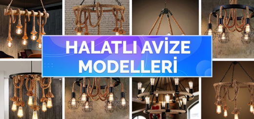 Otantik Dekorasyon Tarzı İçin 30 Adet Halatlı Avize Modeli