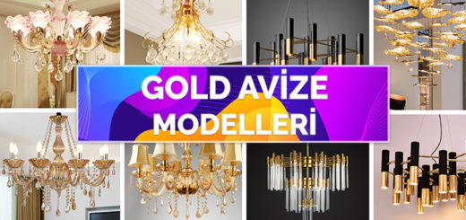 En Güzel 10 Adet Gold Avize Modeli