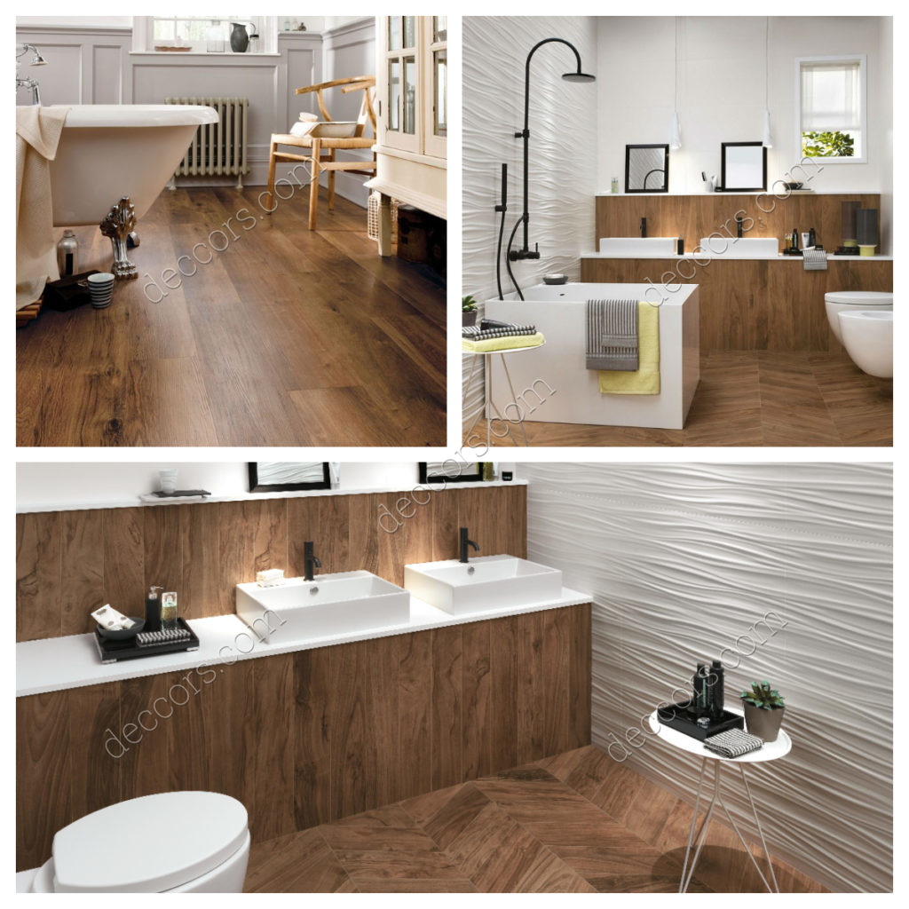 Ahşap Banyo Fayans Modeli