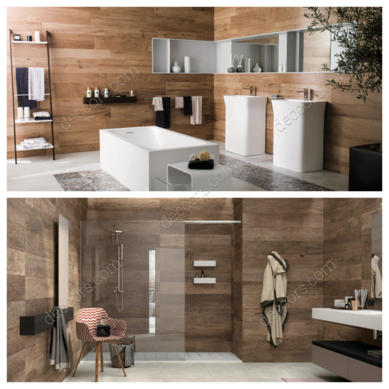 70'den Fazla Ahşap Banyo Fayansı Modeli ile Ahşap Görünümlü Banyolar