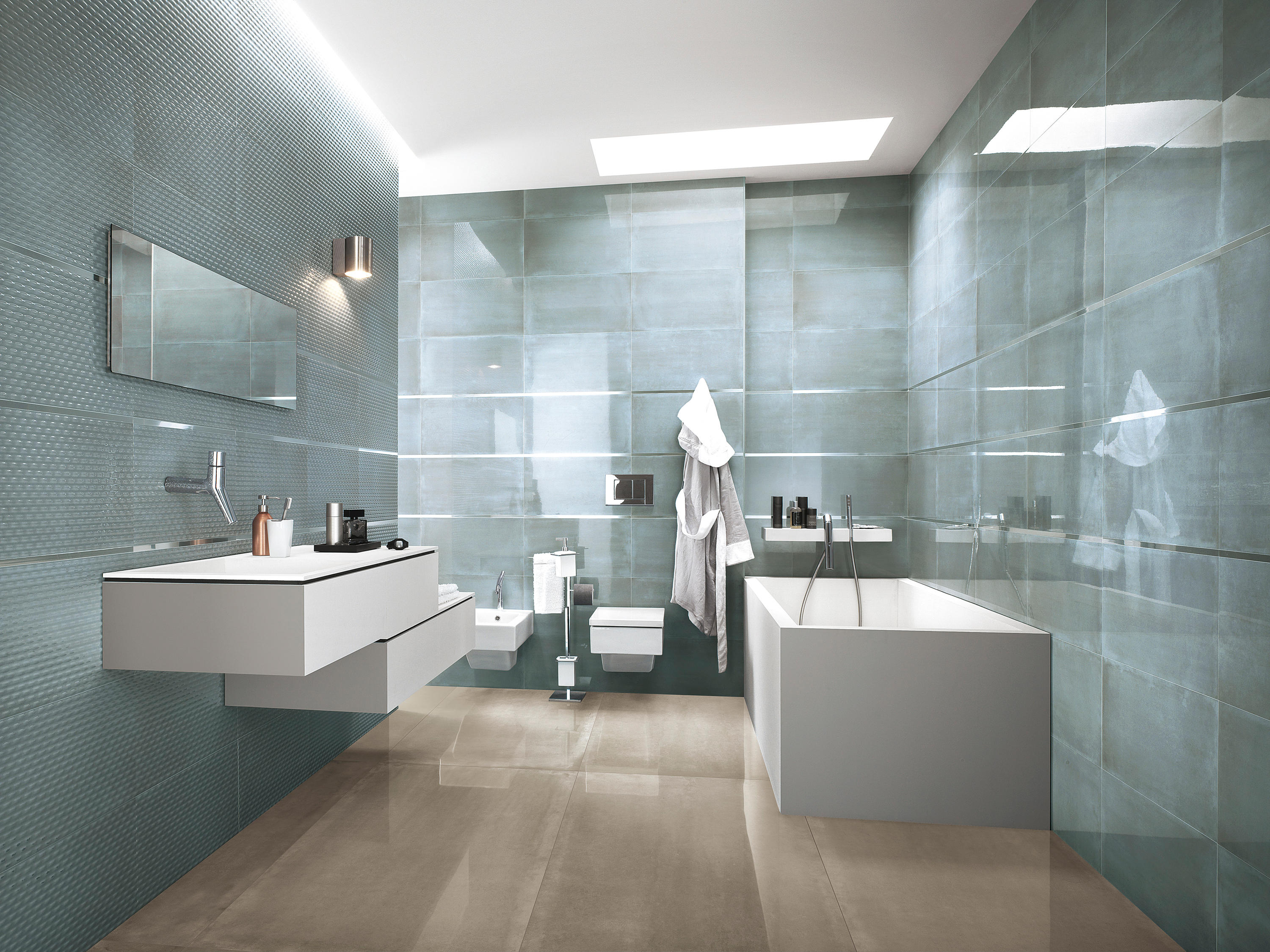 Banyo Parlak Yeşil Seramik Modeli