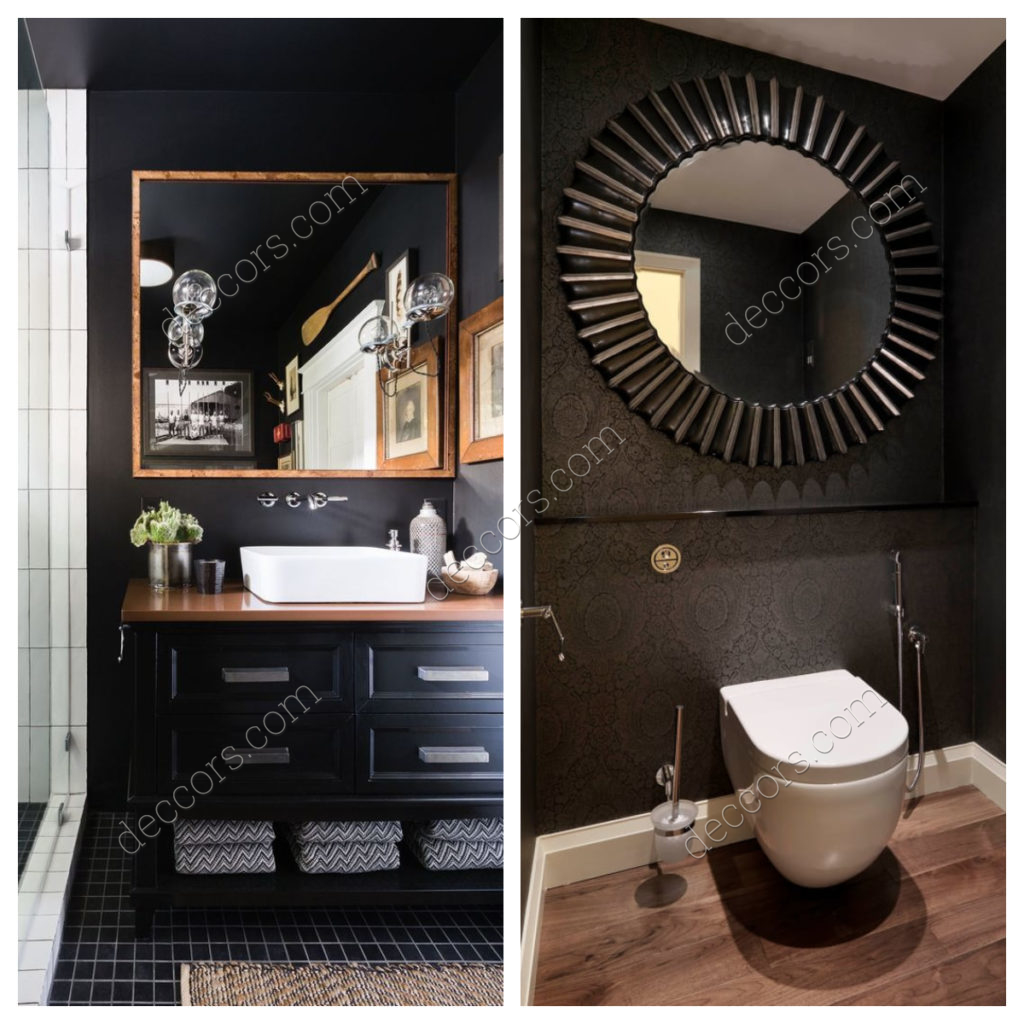 Siyah Banyo Duvar Dekorasyonu