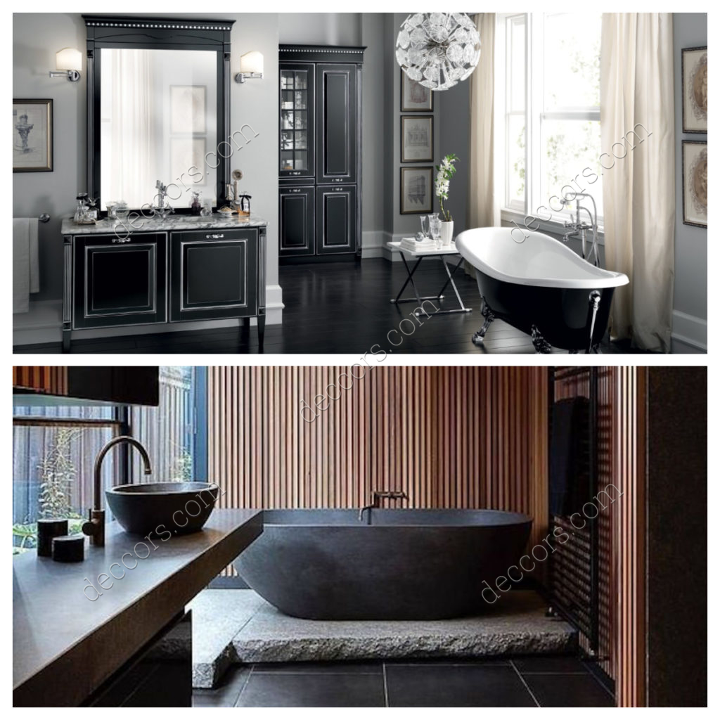 Klasik Siyah Banyo Dekorasyonu