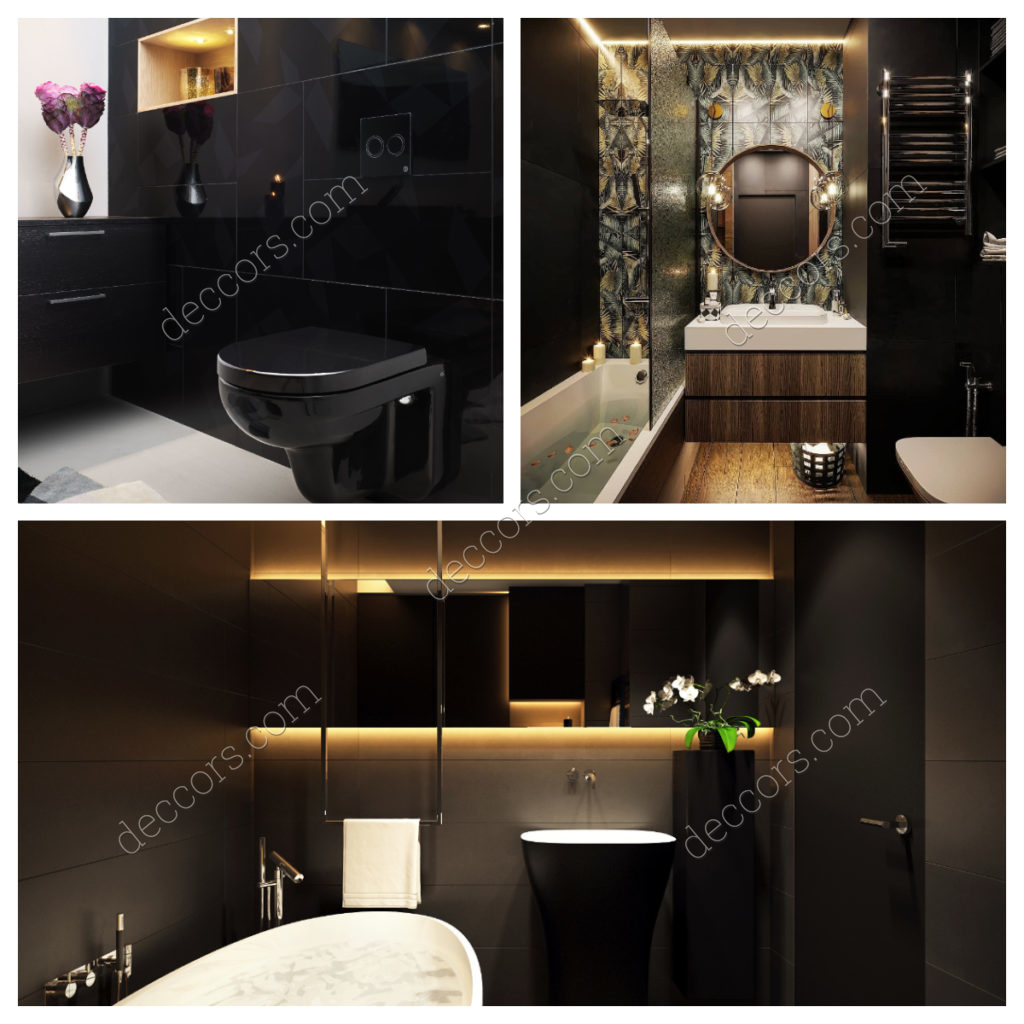Lüx Siyah Banyo Modelleri