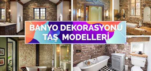 Banyo Taş Modelleri ile Taş Görünümlü Banyo Dekorasyonu