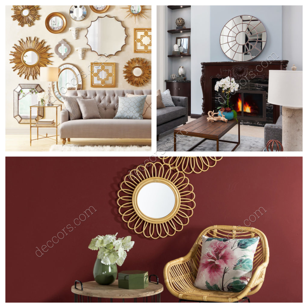 Dekoratif Ahsap Salon Aynası