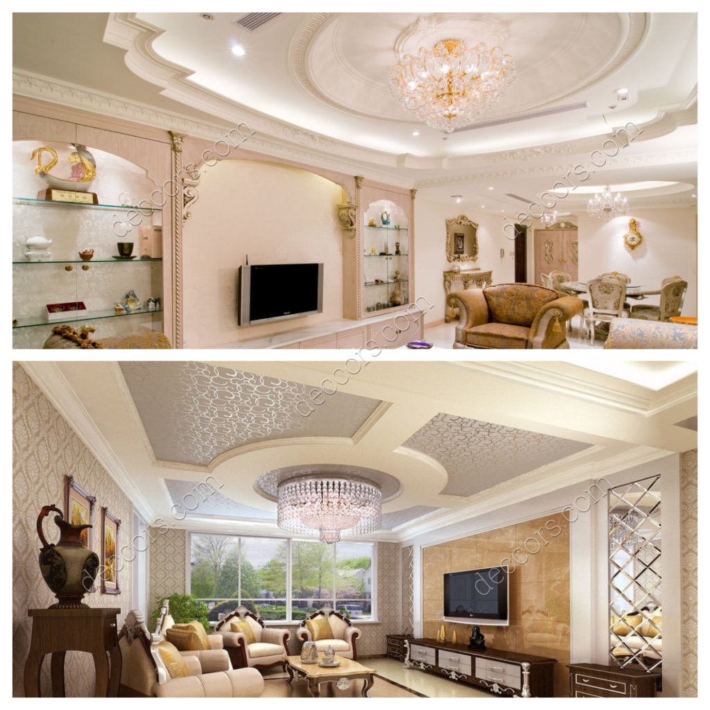 Salon Avizeli Asma Tavan Dekorasyonu