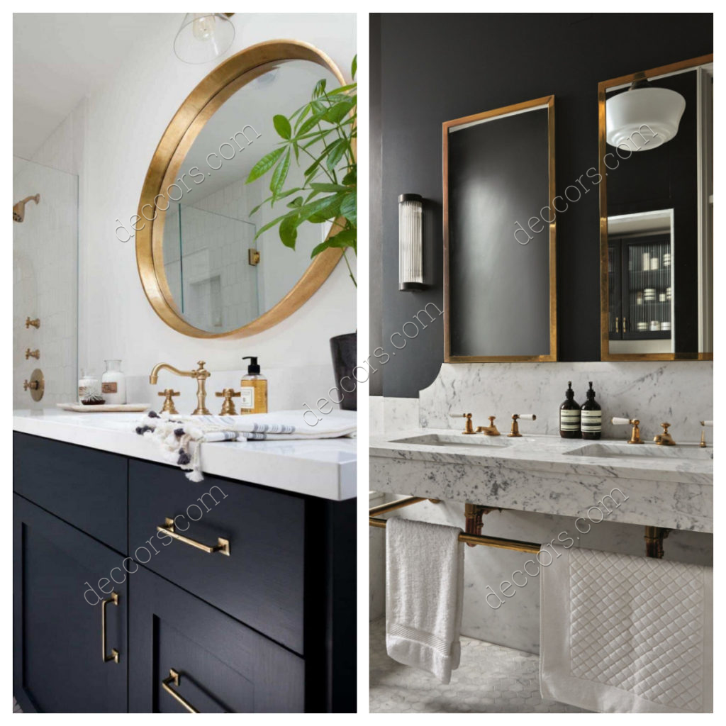 Banyo Gold Ayna Modelleri