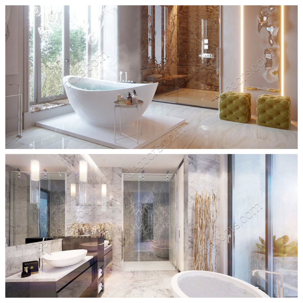Lüx Modern Banyo Dekorasyonu