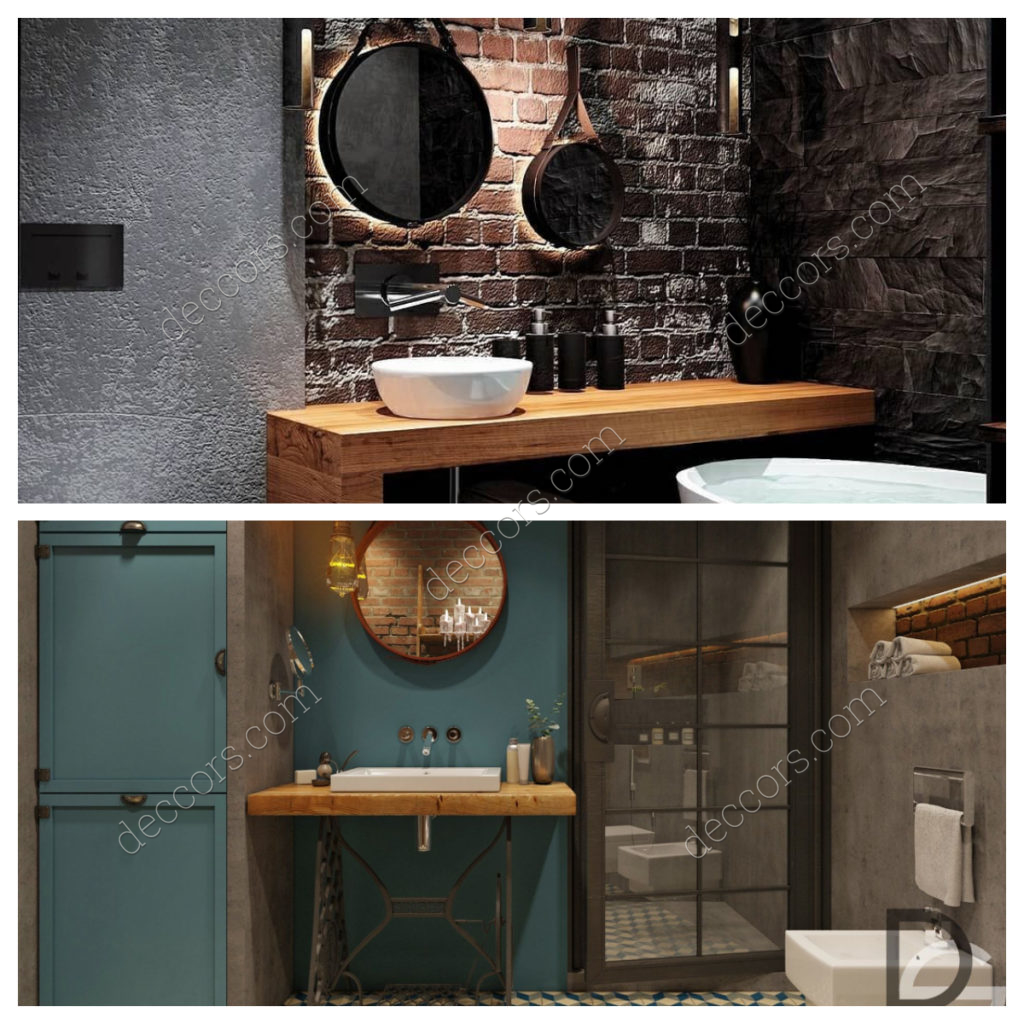 Modern Endüstriyel Banyo Modeli