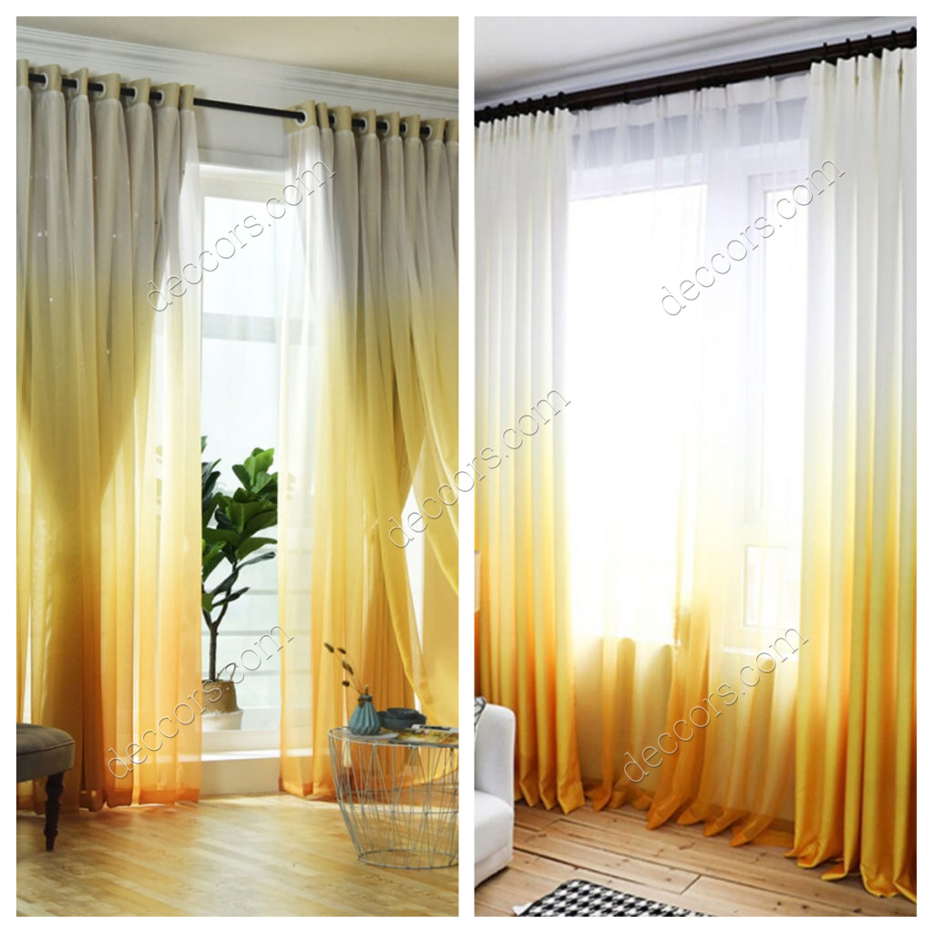Modern Sari Perde Modeli