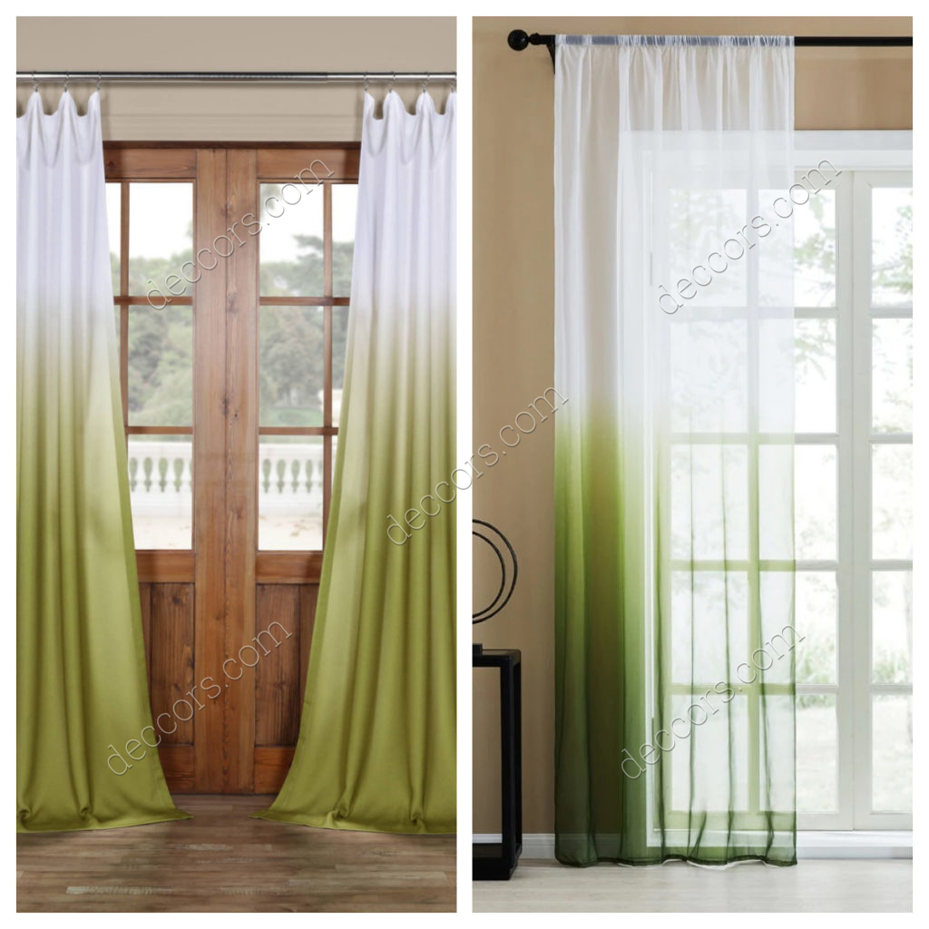 Modern Yesil Perde