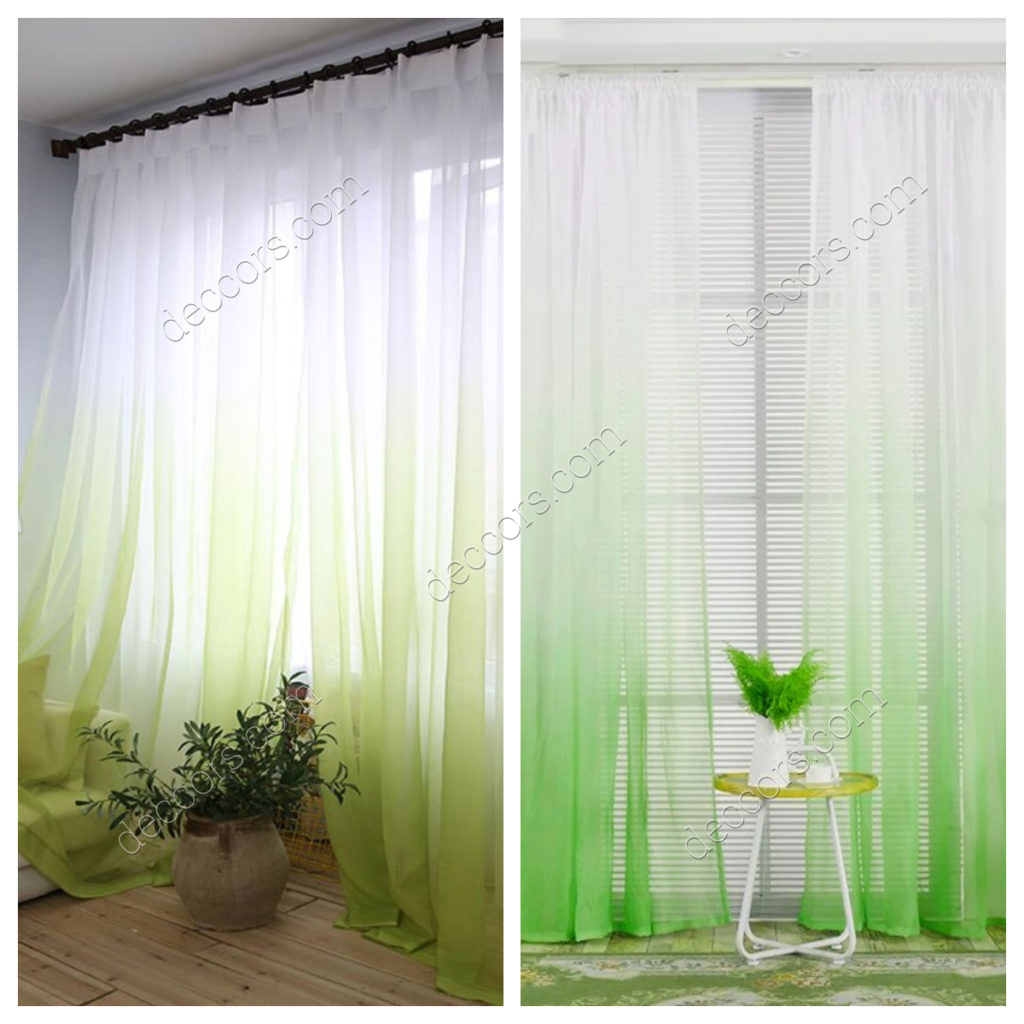 Yesil Degradeli Perde Modeli