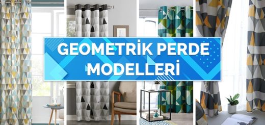 Geometrik Perde Modelleri Modern Salon Dekorasyonu İçin Harika Tercih